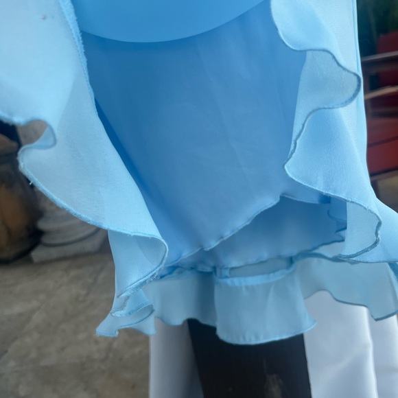 Hype Flowy Midi Dress with pearl spaghetti Straps Size 8 - Picture 9 of 13